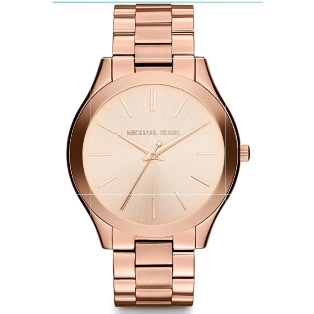 Michael Kors Slim Runway Rose Gold Dial Watch MK